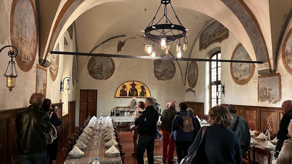 Pranzo al Refettorio Badia di Torrechiara. Foto: A. Cleri  © Ufficio stampa