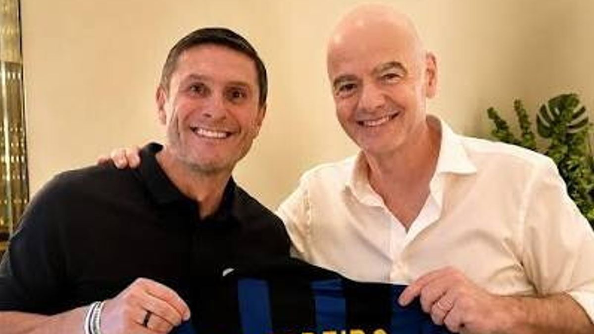 Zanetti e Infantino © facebook