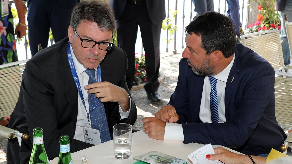 Giancarlo Giorgetti e Matteo Salvini © Ansa