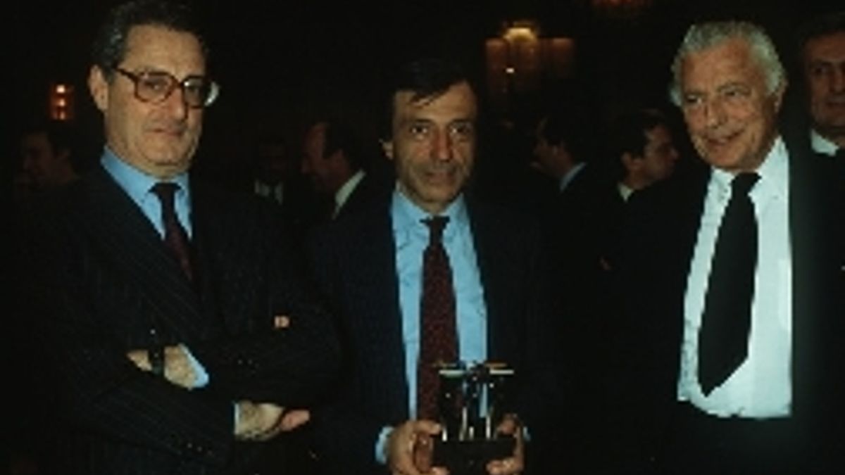 Nella foto Cesare Romiti,  Vittorio Ghidella e Gianni Agnelli ©  Olycom