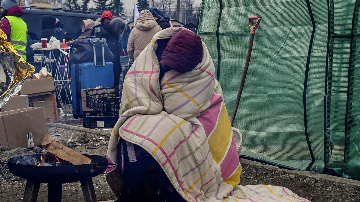 Profughi ucraini a Medyka, in Polonia © Afp