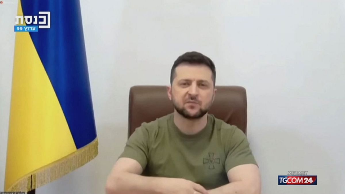 Zelensky ai parlamentari israeliani: "I russi come Hitler" © Da video