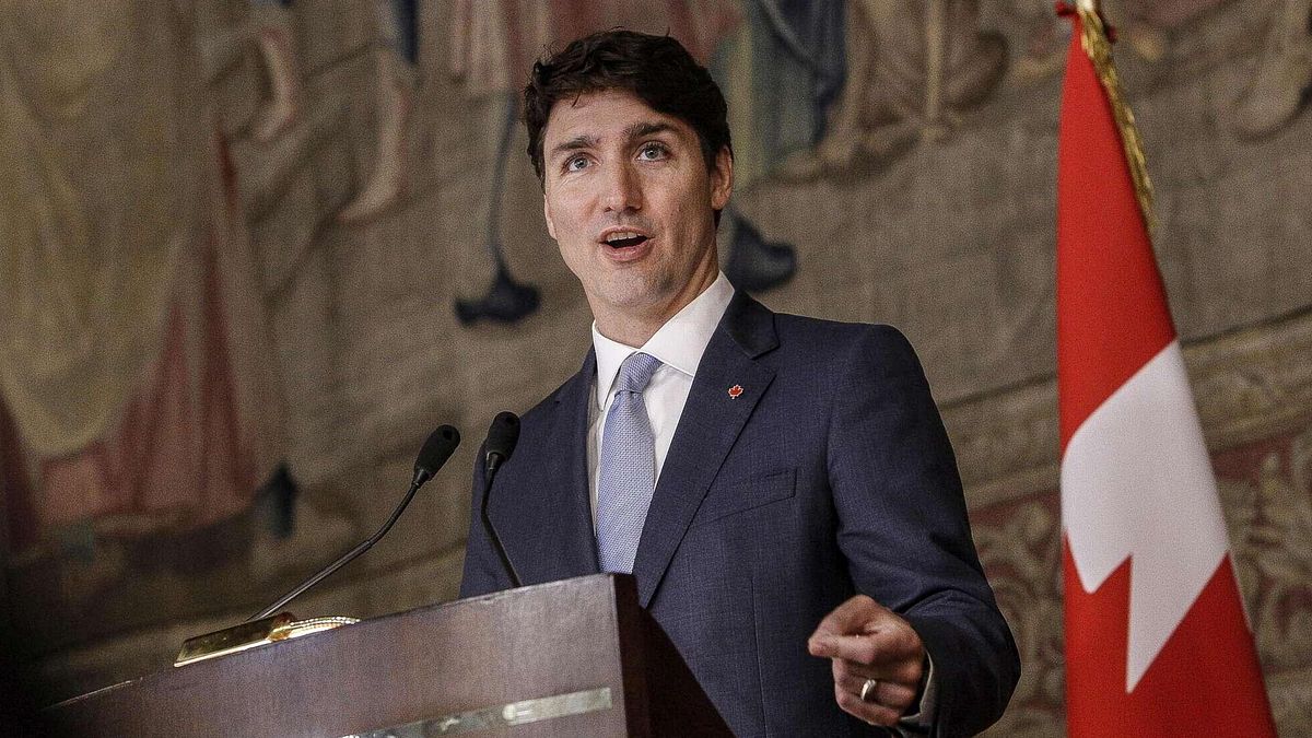 Trudeau a Montecitorio per la conferenza "Progresso in un mondo in cambiamento" © ansa