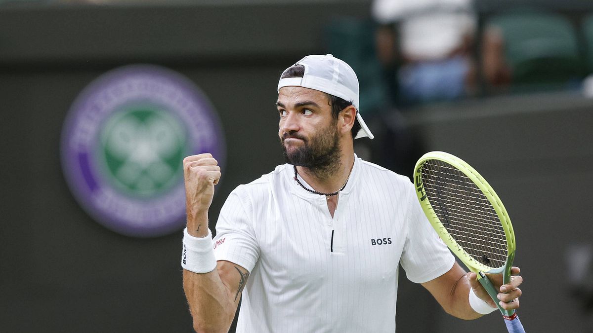  Matteo Berrettini in azione contro Alcaraz © ipp