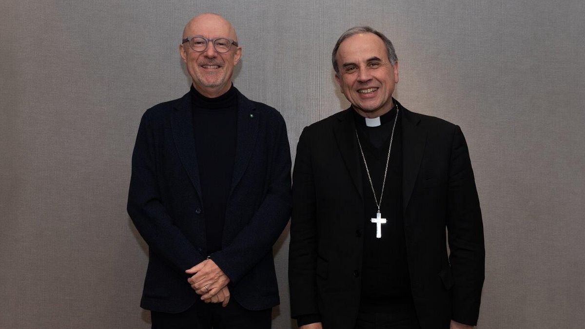 Dottor Sandro Veronesi e Monsignor Domenico Pompili © Ufficio stampa