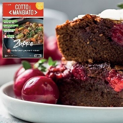 Brownie con crema spalmabile al cioccolato e amarene