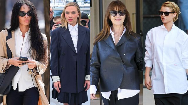 © IPA | La camicia bianca protagonista dei look di Zoë Kravitz, Scarlett Johansson, Monica Bellucci e Jessie Buckley