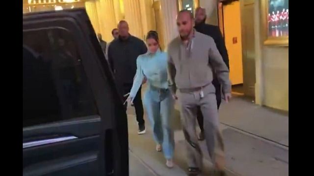 © Foto da video | Kim Kardashian e Lewis Hamilton