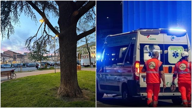 © Tgcom | A sinistra piazza Mercatale, a Prato, dove c'è stato l'accoltellamento del 23enne