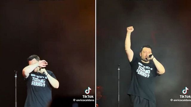 © TikTok | Tiziano Ferro si commuove durante un concerto