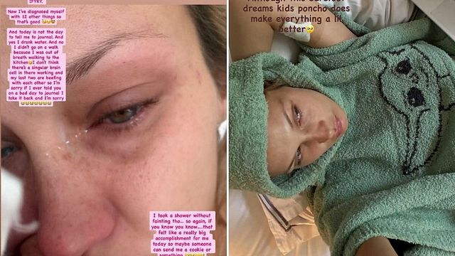 © Instagram | Due storie di Bella Hadid in lacrime