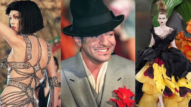 © Afp | Lo stilista John Galliano in una foto del 1997, quando era al timone di Dior. Una sua creazione dello stesso anno (a sinistra) e per la collezione Haute Couture della maison parigina per l'autunno inverno 2010-2011