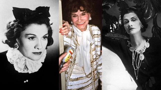 © Afp | Gabrielle Chanel in due ritratti del 1944 e durante un'intervista dopo una sua sfilata nel 1958