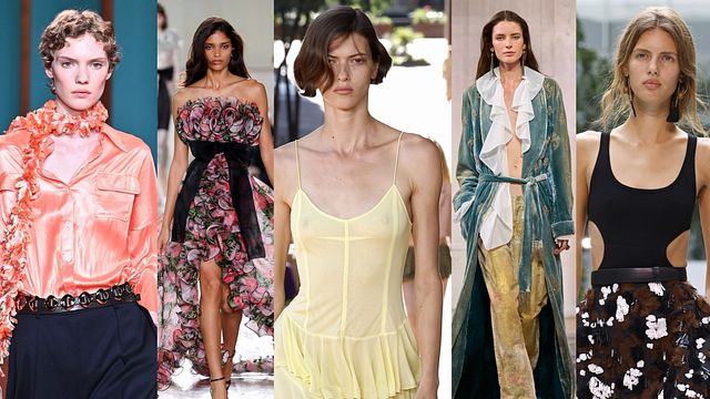 © Catwalk Pictures | Sfilate New York Fashion Week SS27, i best look romantici: da sinistra Tory Burch, Carolina Herrera, Ulla Johnson, Ralph Lauren, Michael Kors