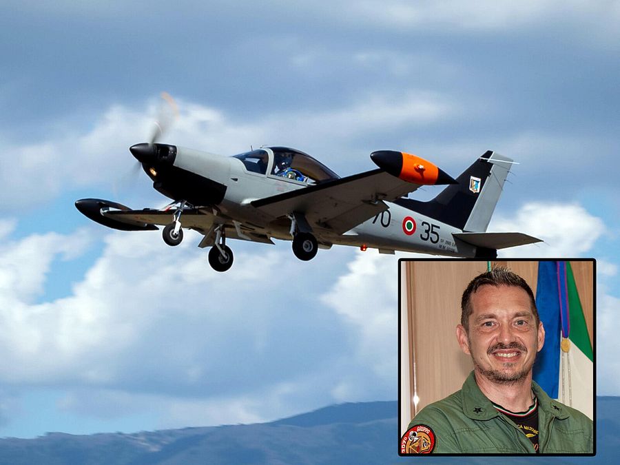 © Aeronautica militare  | Il colonnello Simone Mettini e l'allievo Lorenzo Nucheli