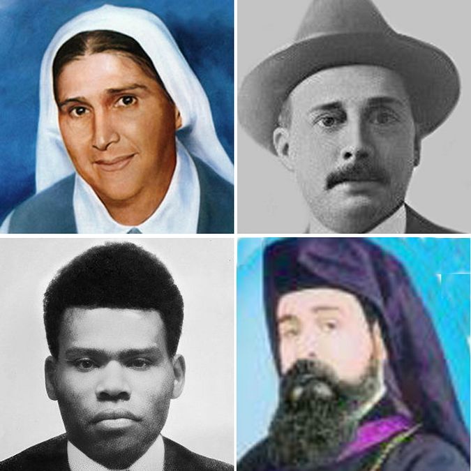 © Ansa  | da sin. Suor Maria Troncatti, Bartolo Longo e Vincenza Maria Poloni