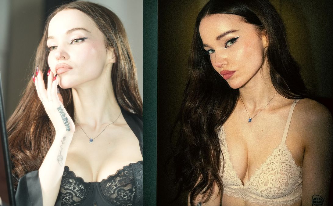 © Instagram Intimissimi  | Dove Cameron in reggiseno Intimissimi durante il tour “Radical Optimism” di Dua Lipa: il modello Denise, a balconcino, e Emma, a triangolo in pizzo