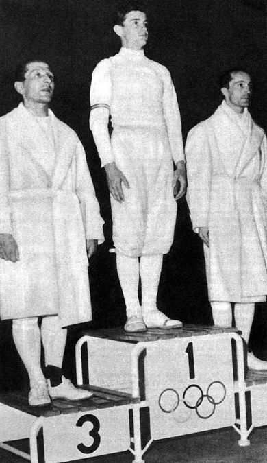 © italyphotopress  | 10° posto Edoardo Mangiarotti (Italia): 13 medaglie (6 ori, 5 argenti e 2 bronzi) nella scherma tra il 1936 e il 1960