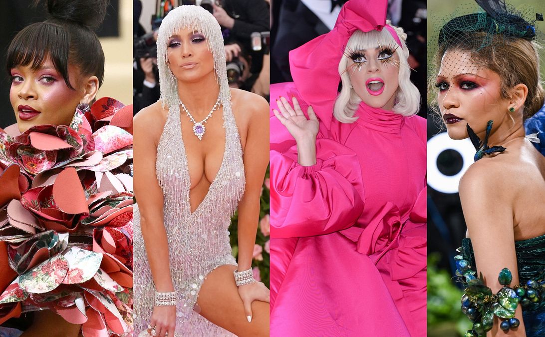 © IPA  | Rihanna, Jennifer Lopez, Lady Gaga e Zendaya nel corso delle ultime edizioni del Met Gala