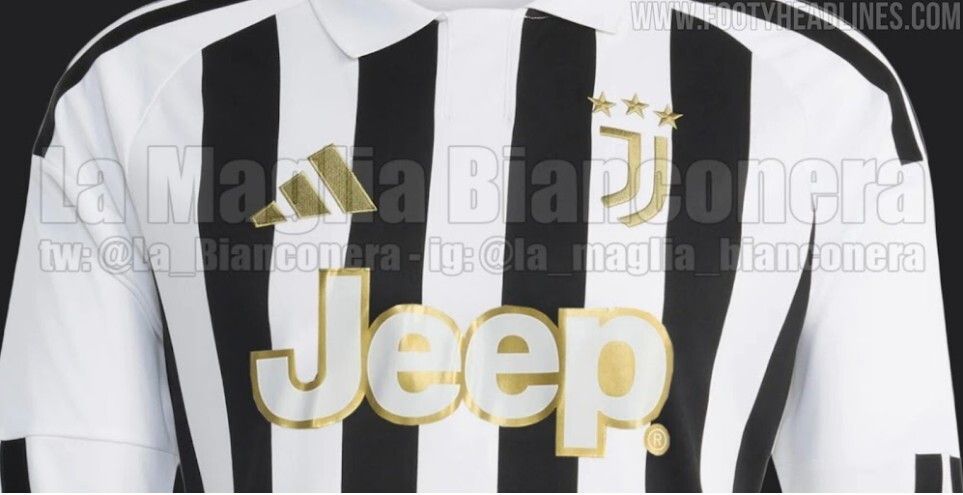 © Footy Headlines  | La prima maglia dovrebbe ispirarsi alla divisa del 1976/77, stagione del primo trionfo europeo del club con la conquista della Coppa Uefa. Look tradizionale, con classiche strisce bianche e nere, e un colletto in stile retrò. L'oro è utilizzato per i loghi e le finiture 