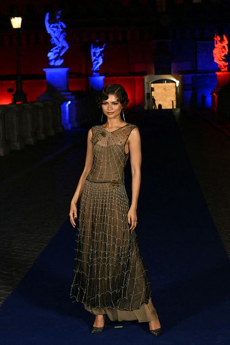 © Afp  | Zendaya regina del “method dressing”: l’abito ragnatela di Giorgio Armani collezione primavera estate 1990 per la premiere a Roma