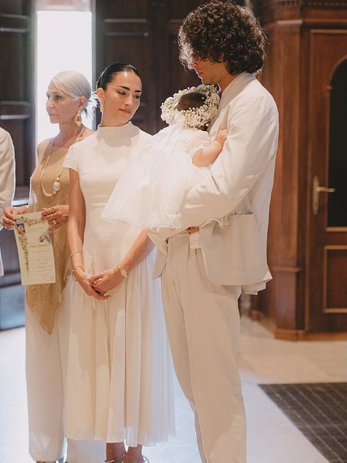 © Instagram  | Gianmarco Tamberi e Chiara Bontempi al battesimo di Camilla
