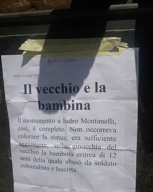 © Facebook  | montanelli, statua, bambina