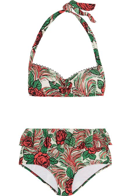 © web  | Bikini a vita alta a stampa floreale