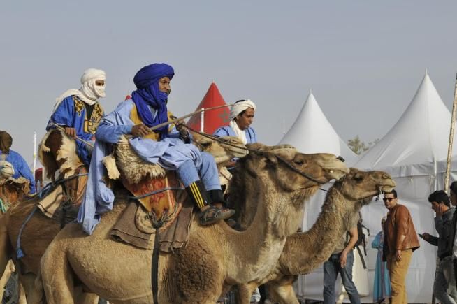 © ufficio-stampa  | La partenza della corsa dei dromedari al festival dei nomadi in Marocco