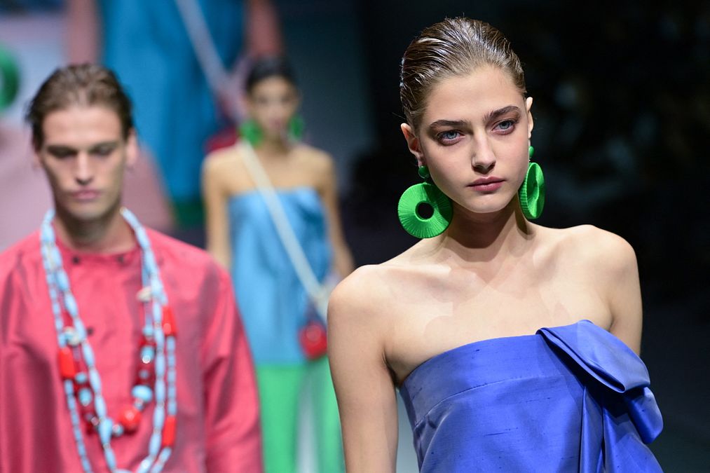 © Afp  | Moda, i 40 anni di Emporio Armani: la sfilata | Collezione uomo e donna primavera estate 2022 