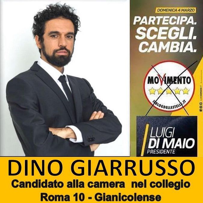 © Facebook  | Dino Giarrusso, l’ex Iena “prestato” al M5s ha perso la sfida nel collegio uninominale 10 – Roma e resta anche fuori dal Parlamento. 