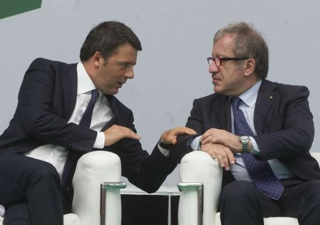 © Italy Photo Press  | Il premier, Matteo Renzi (Pd), e il governatore lombardo, Roberto Maroni (Lega)