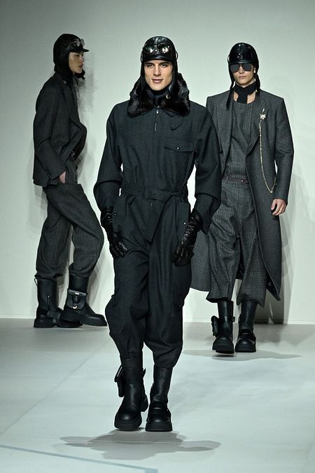 © Afp  | Emporio Armani - Collezione uomo autunno inverno 2023-2024 | Alcuni momenti della sfilata