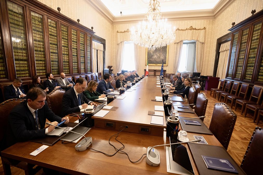 © Ansa  | A Palazzo Montecitorio incontro del governo con i partiti dell'opposizione sulle riforme costituzionali