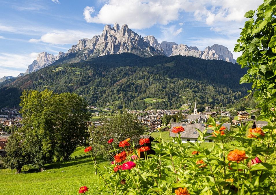 © Ente del Turismo  | Le Pale di San Martino viste dall'abitato di Transacqua - ph Enrica Pallaver