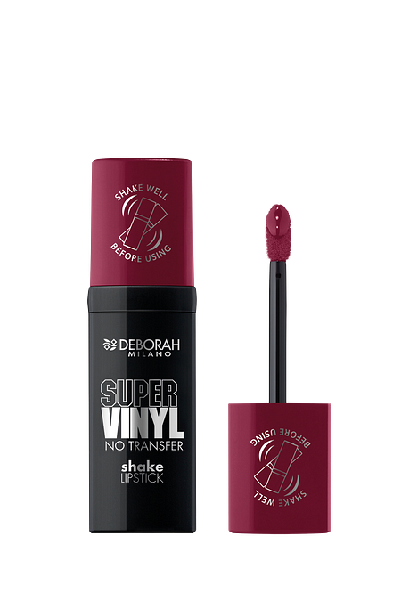 © Ufficio stampa  | Assicura labbra viniliche e una tenuta no transfer fino a 16 ore il nuovo Super Vinyl No Transfer Shake Lipstick di Deborah Milano
