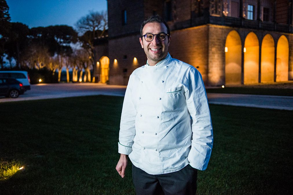 © ufficio-stampa  | Ricetta dello Chef Pietro Penna - Fave, foglie e cotica croccante