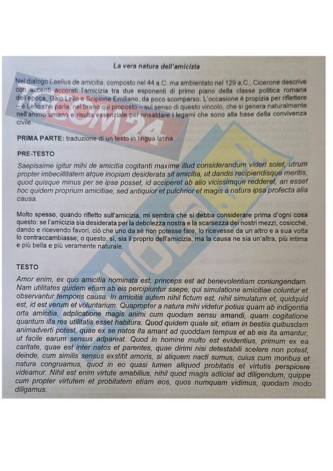 © skuola.net  | La traccia della seconda prova di Maturità al Liceo Classico