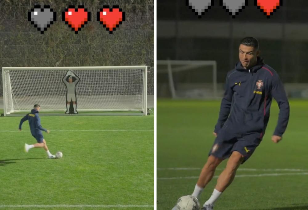 Cristiano Ronaldo sfrutta un bug del portiere robot e segna: il video