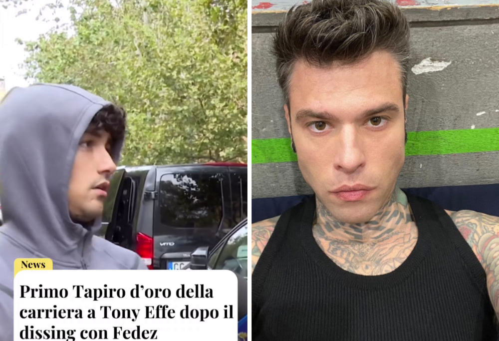 Arriva il Tapiro D’Oro anche per Tony Effe per il dissing con Fedez