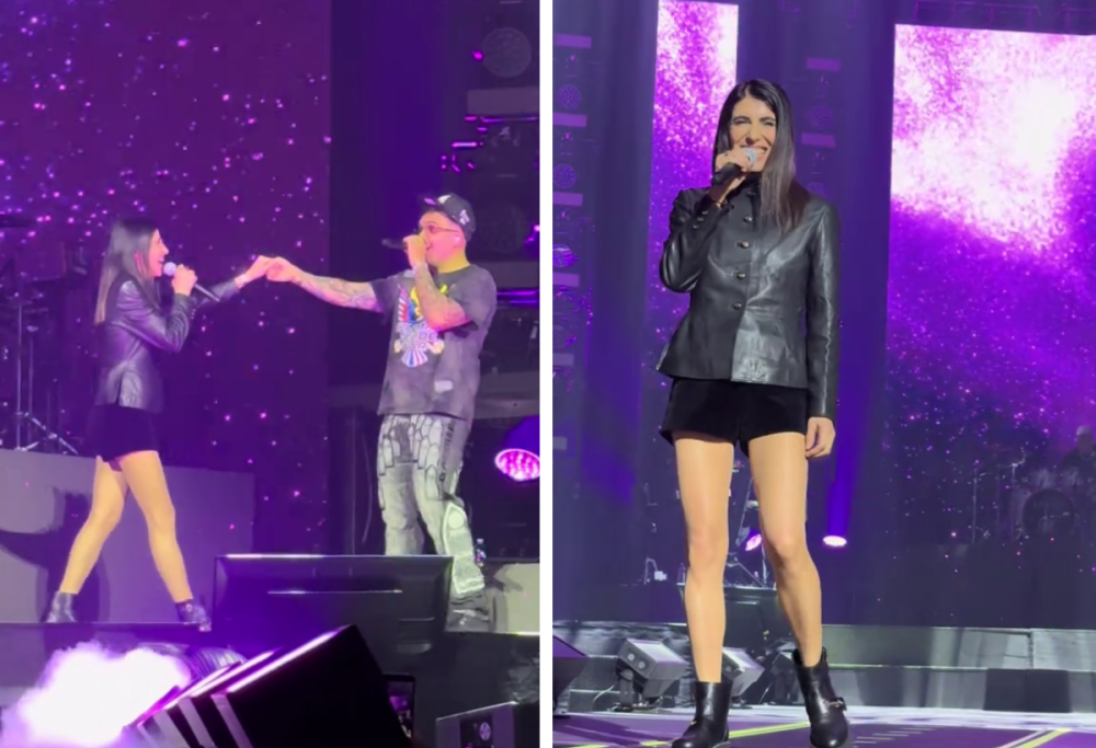 Giorgia a sorpresa al concerto di Geolier: i due cantano insieme