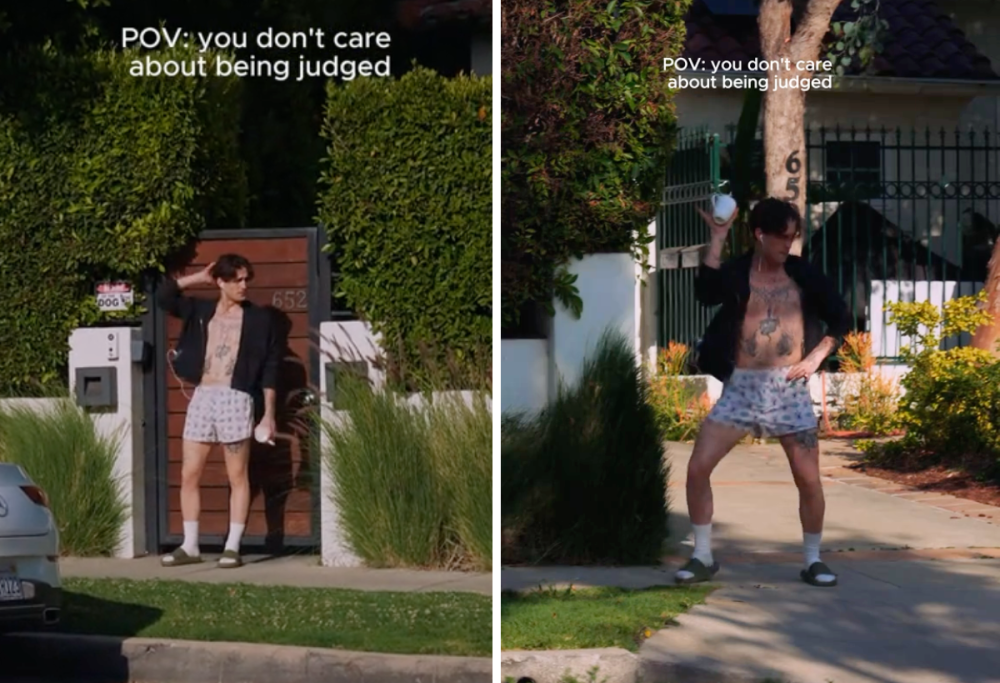 Damiano David balla in mutande e ciabatte: il video è virale