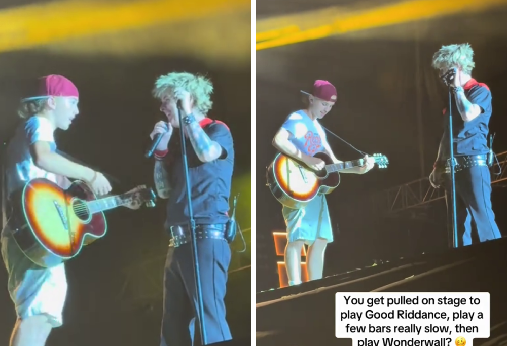 Billie Joe caccia un fan: ha suonato gli Oasis invece dei Green Day