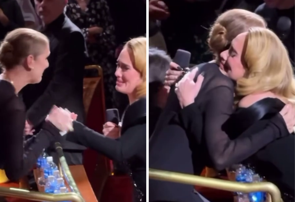 Adele vede Céline Dion tra il pubblico e le corre incontro: il video