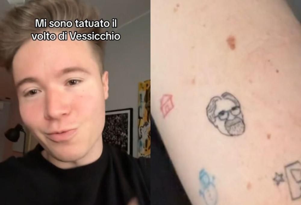 Alfa si tatua il volto di Beppe Vessicchio: “Era una promessa”