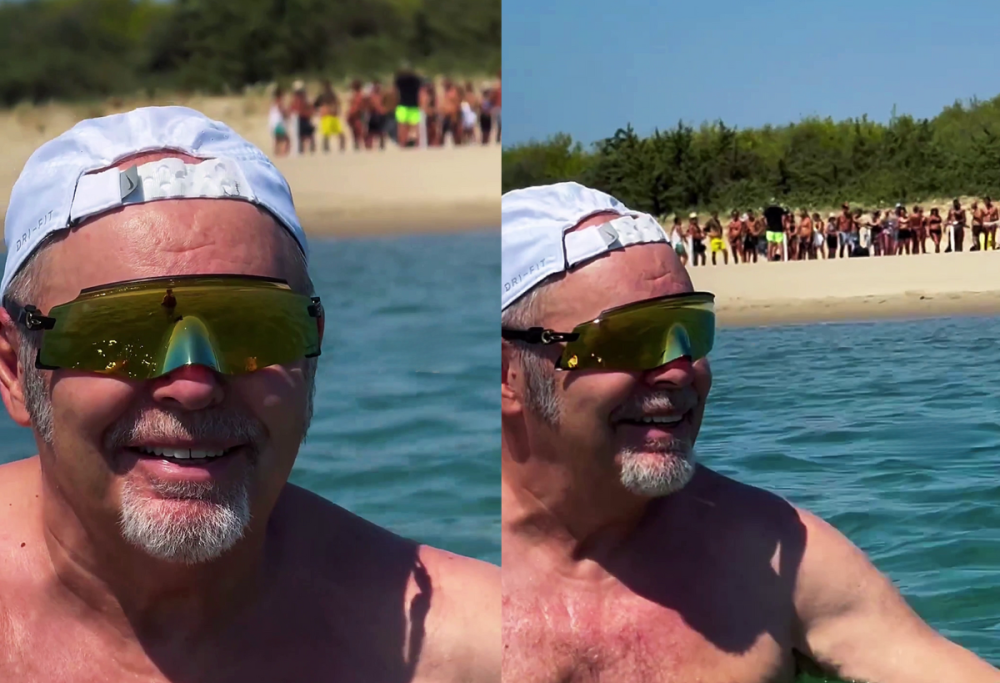 Vasco Rossi al mare: una schiera di fan lo aspetta sulla spiaggia