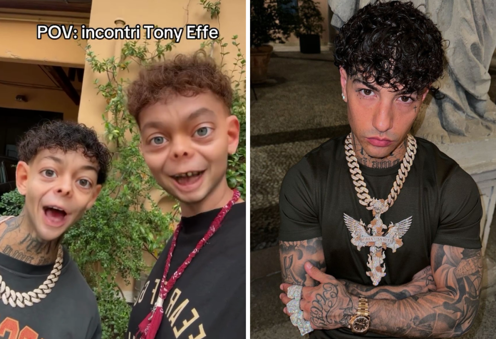 Tony Effe incontra il TikToker “Napoli.centrale” e parla in dialetto