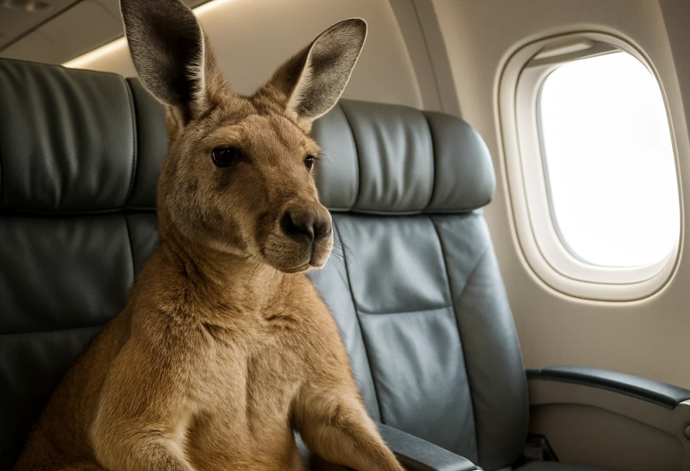 Canguro da compagnia in aeroporto? Il video divide il web