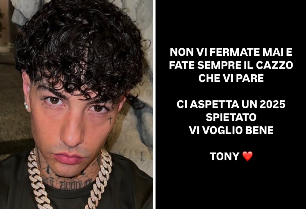 Tony Effe e il messaggio ai fan: “Sono stato un capro espiatorio”