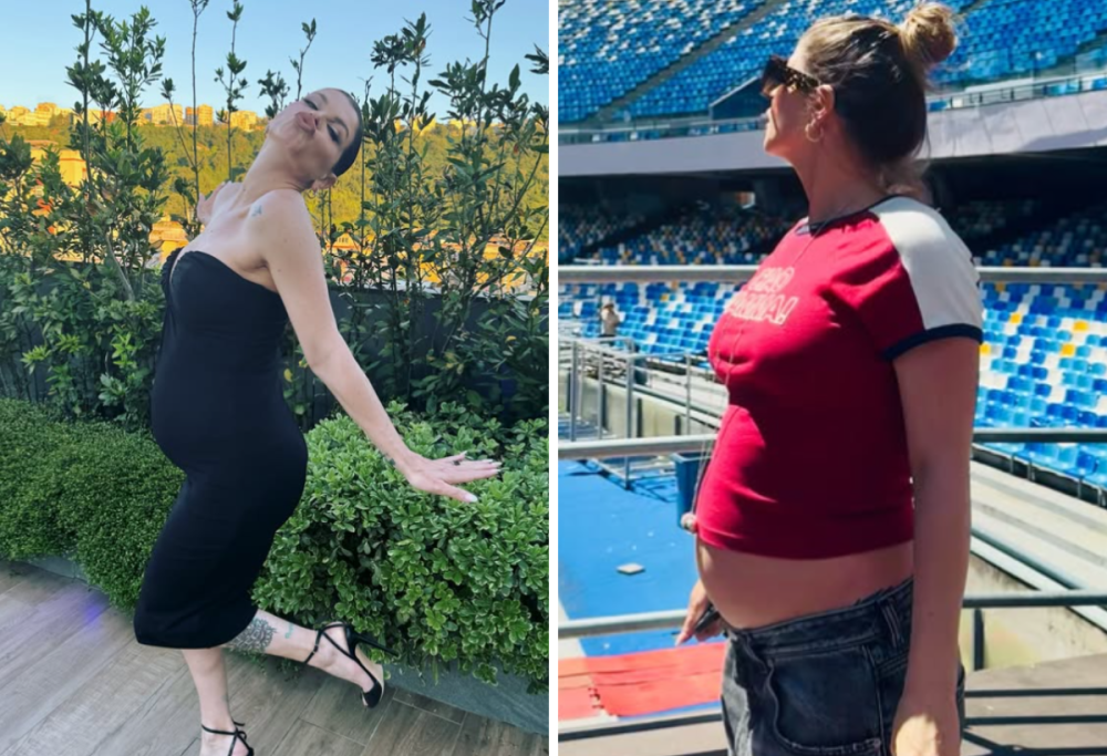 Amoroso al settimo mese, anche col pancione non si ferma un attimo